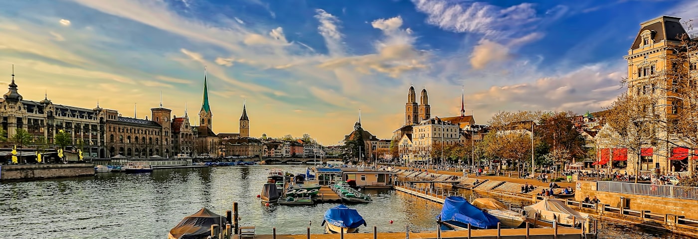 Zurich skyline evening panorama — Swiss Shelf Company